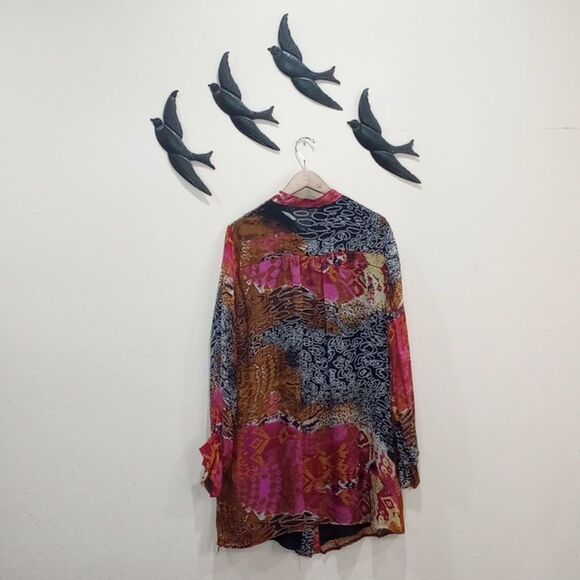 Noreen Phillips International Long Sleeve Chiffon Tunic Blouse - Size 10 - Picture 2 of 8